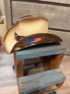 Stampede Cowboy Hat with American Flag Accent